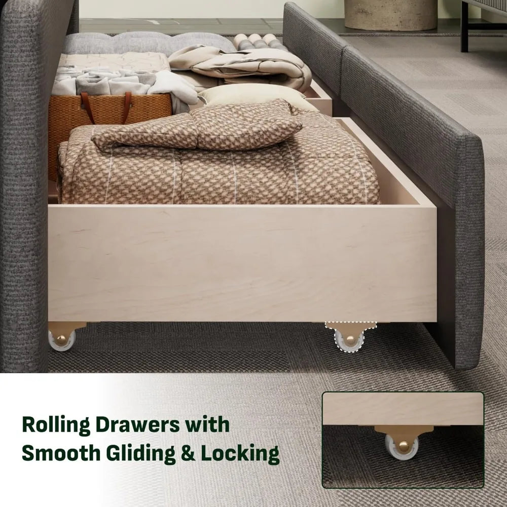 ZHUXIANG Softa Adjustable Bed Frame With Gel Memory Foam Mattress