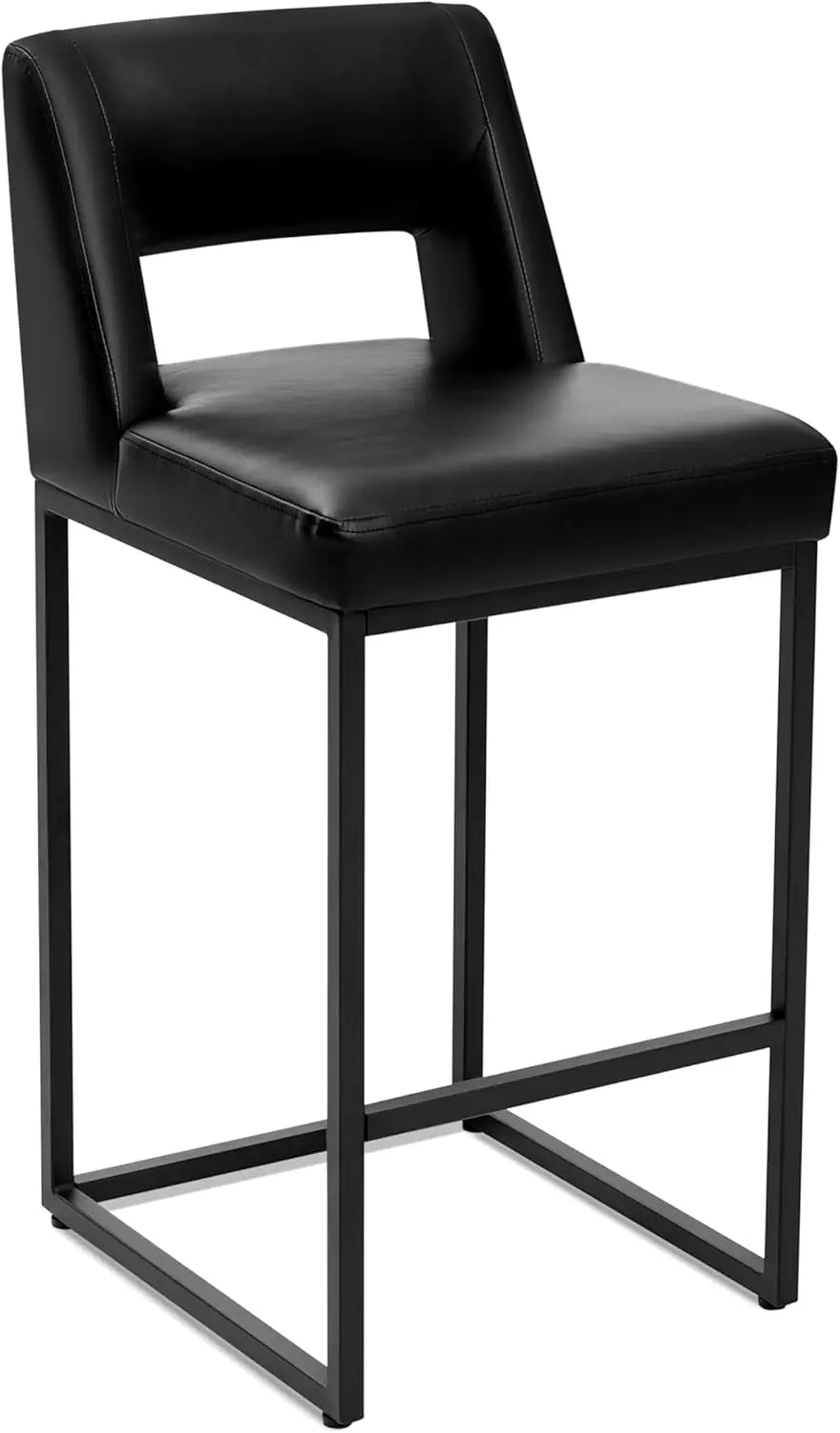 ZHUOTING Modern Bar Stools With Backs Upholstered Faux Leather