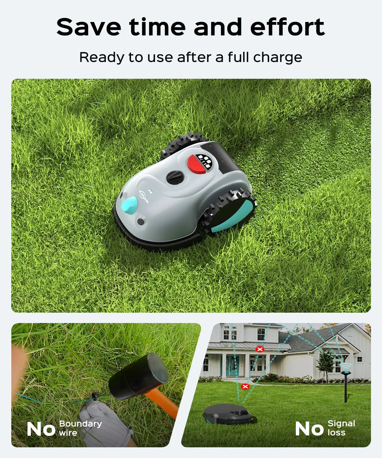 V100 Robotic Lawn Mower With Visual Navigation And Obstacle Avoidance
