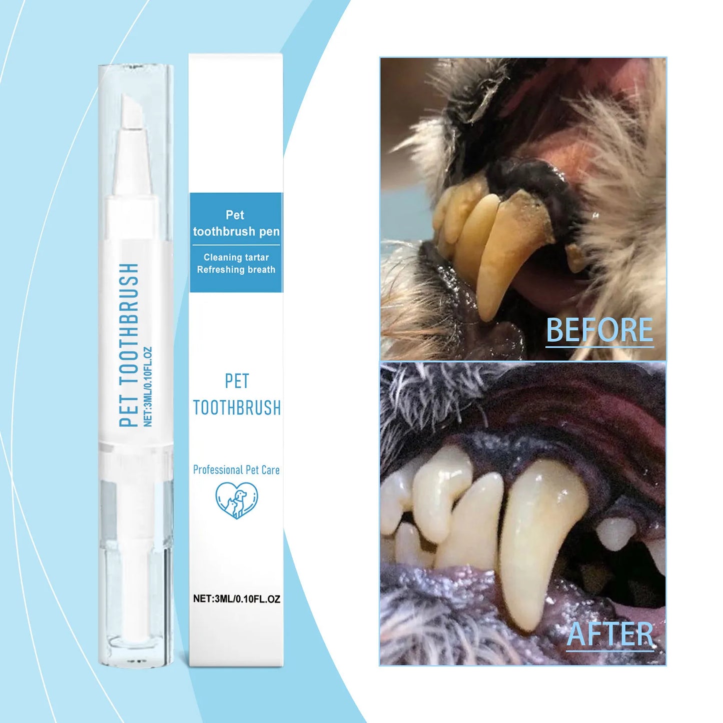 Pet Toothbrush Pen Teeth Cleaning Tool For Dogs And Cats