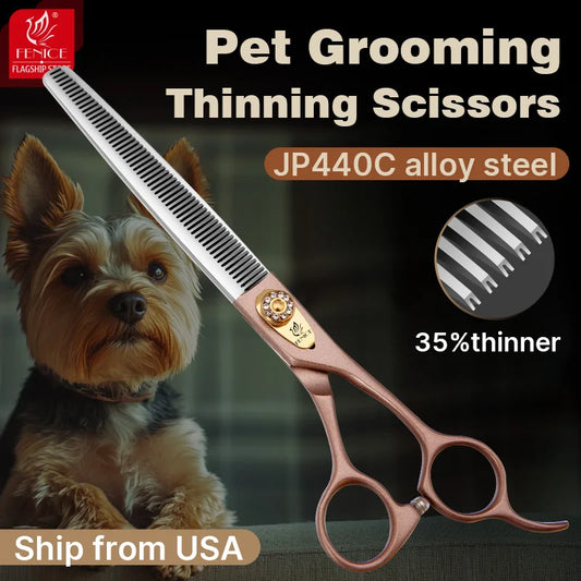 Fenice JP440C Steel Thinning Scissors 35 Percent Pet Grooming