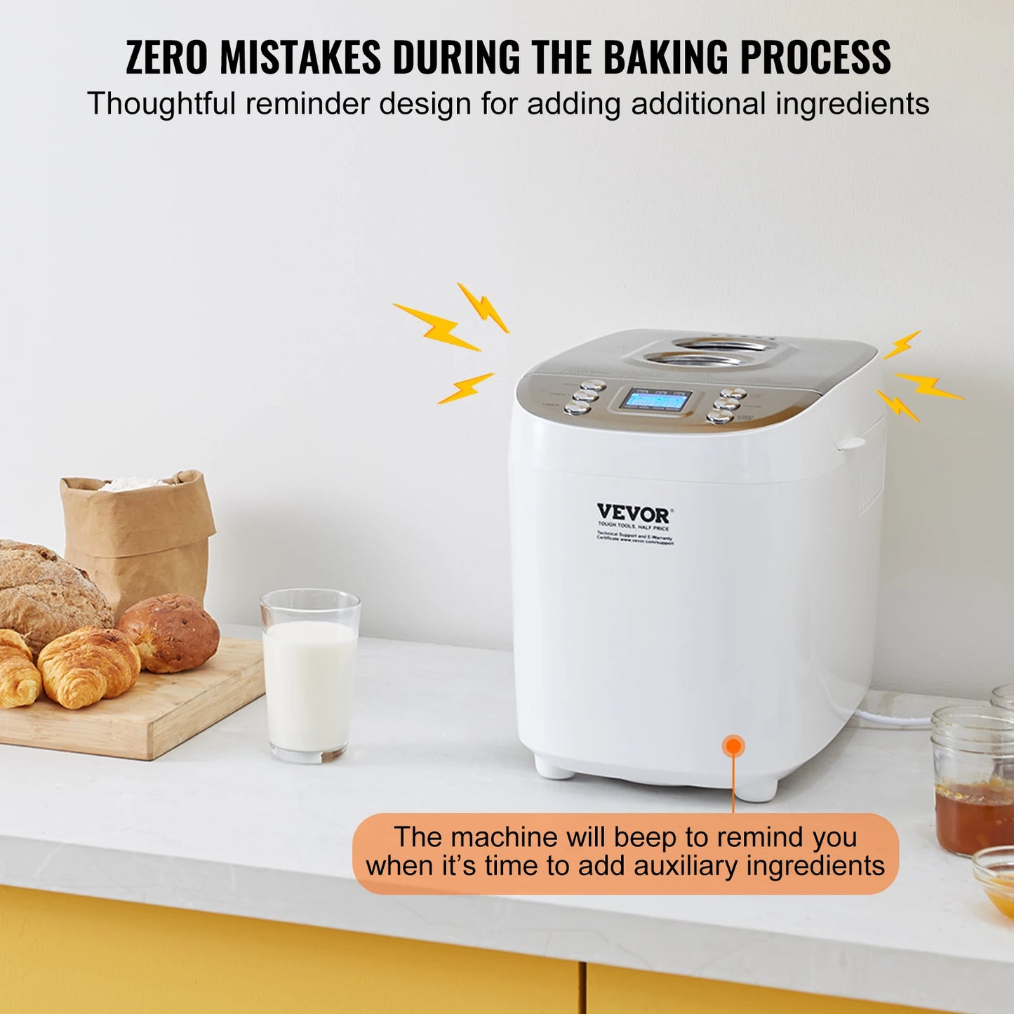 SucceBuy 15 in 1 Bread Maker Dough Machine Gluten Free
