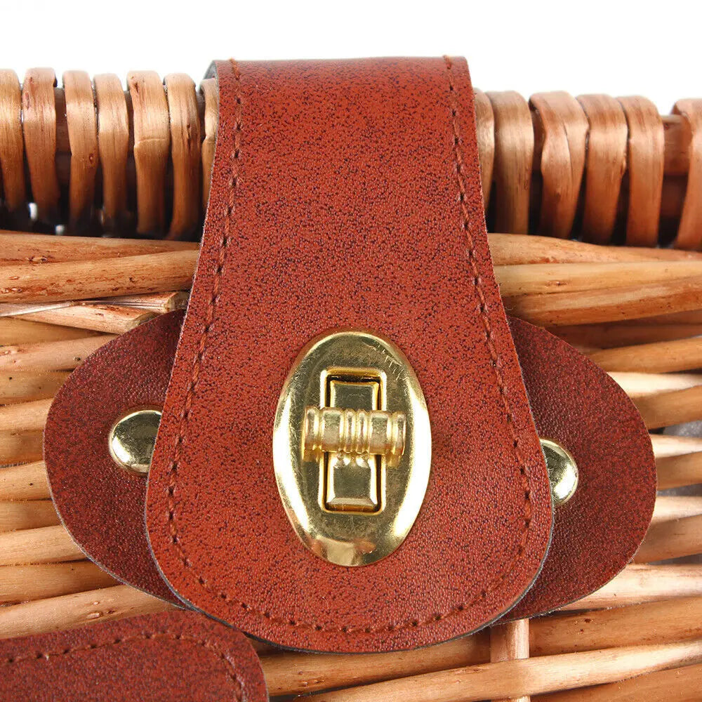 Bymaocar Willow and Rattan Storage Basket With Insulated Compartments