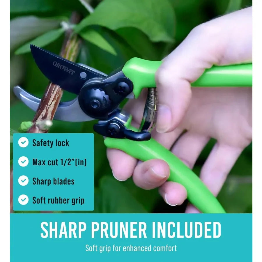 Heavy Duty Garden Tool Set 22 Piece Ergonomic Tools