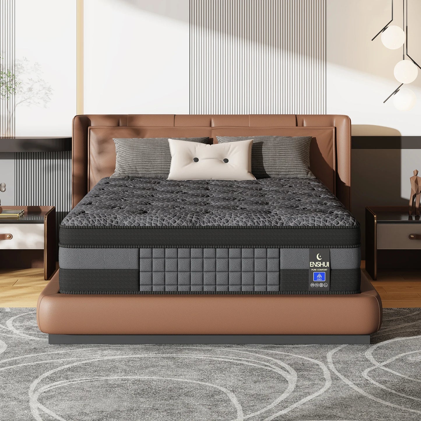 Gel Memory Foam Hybrid Mattress With Pocket Springs For Pain Relief