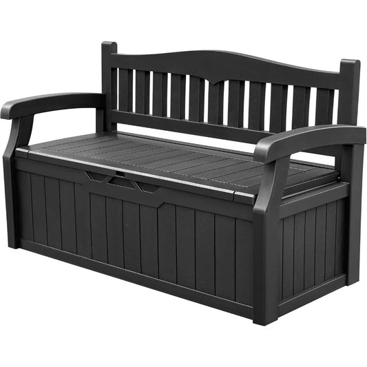 Devoko Lockable Storage Bench Deck Box For Patio And Garden