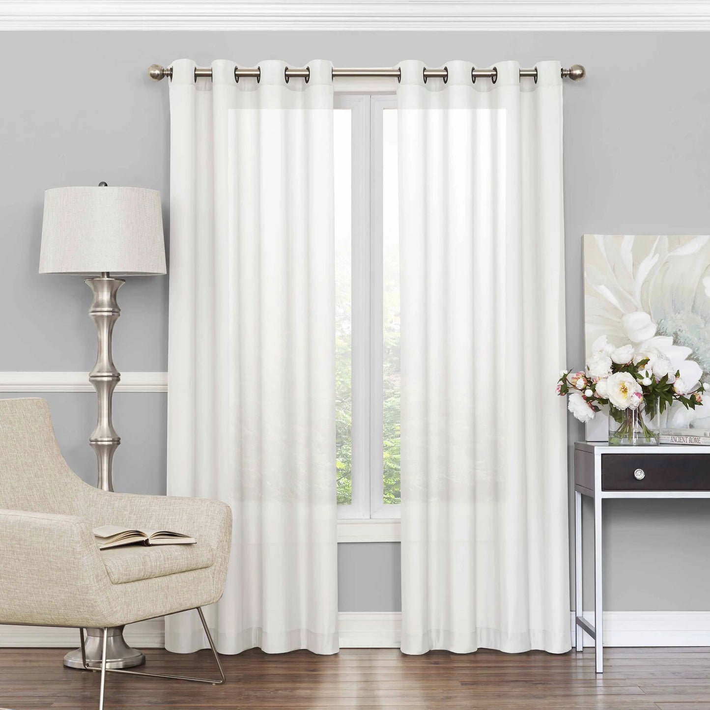 Craft Of Weaving Light Filtering Voile Curtain Panel With Grommet