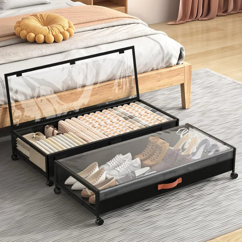 NONECN Under Bed Storage Drawers With Wheels For Dorm Essentials