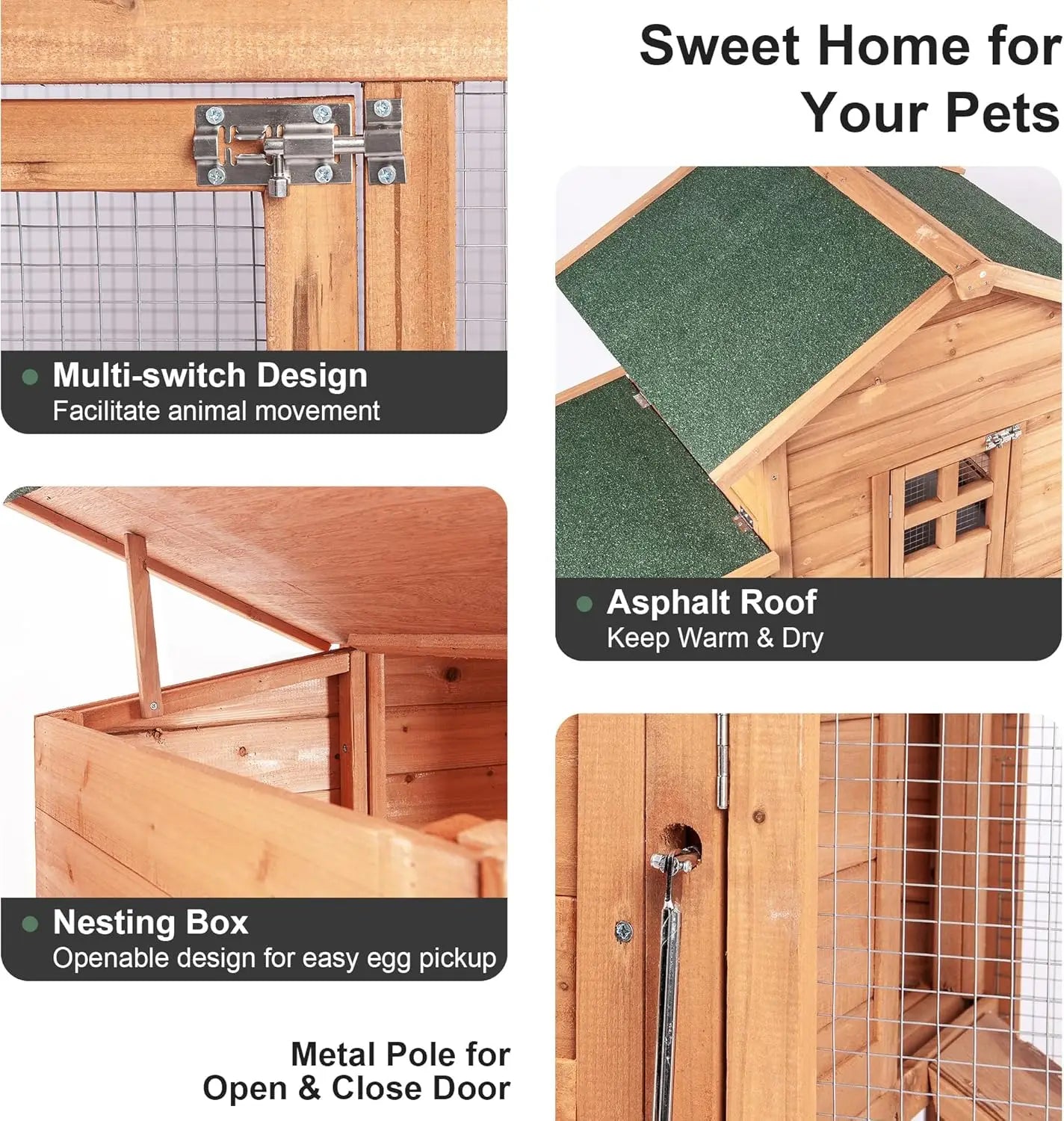 Farm Animals Morngardo Chicken Coop For 2 To 4 Chickens