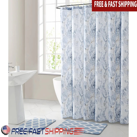 Craft Of Weaving 15-Piece Shower Curtain Set With Rug Hooks