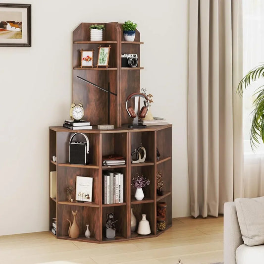 Charge Unit Corner Shelf With Charging USB Ports Outlets