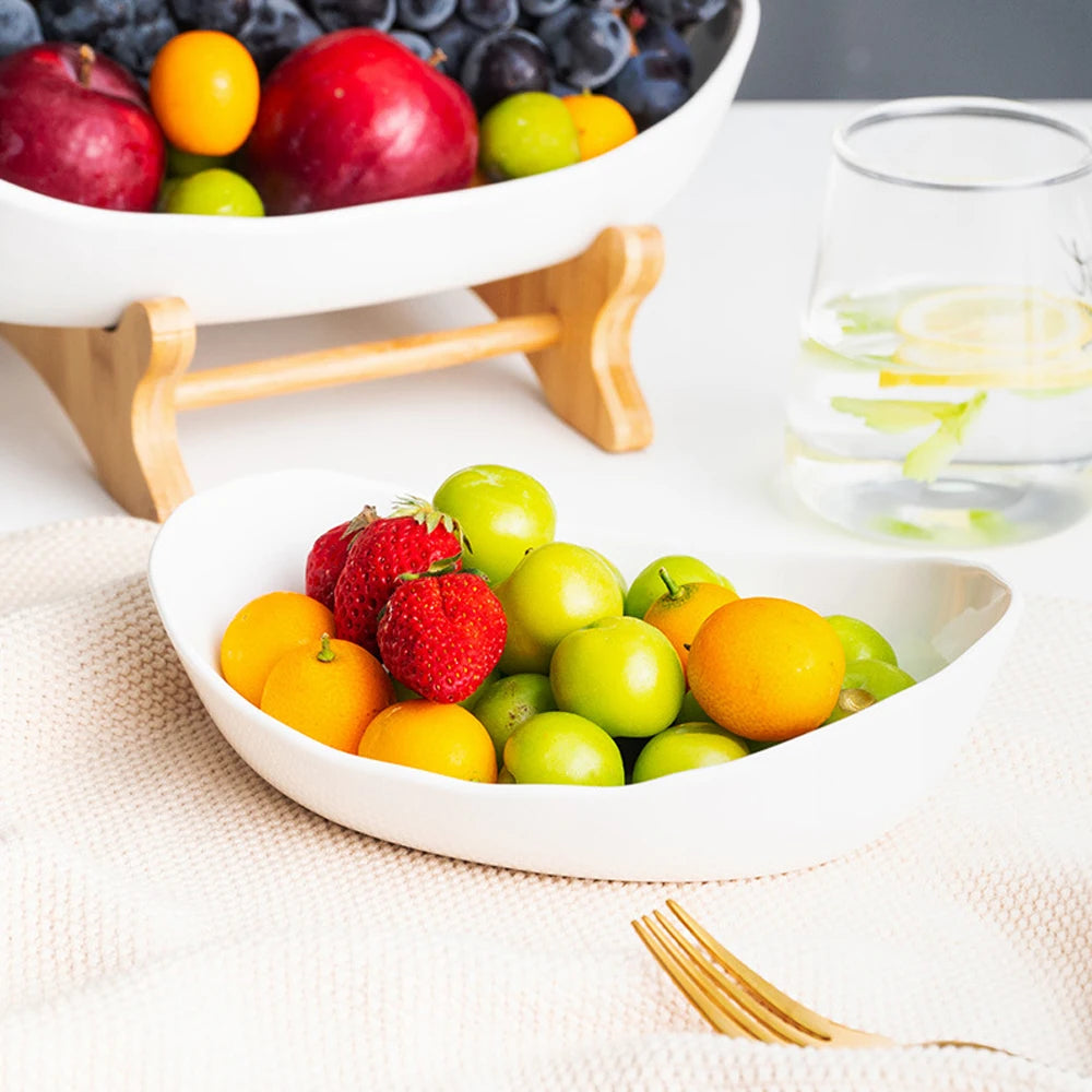 3 Layer Fruit Plate Plastic Snack Dish With Cake Stand