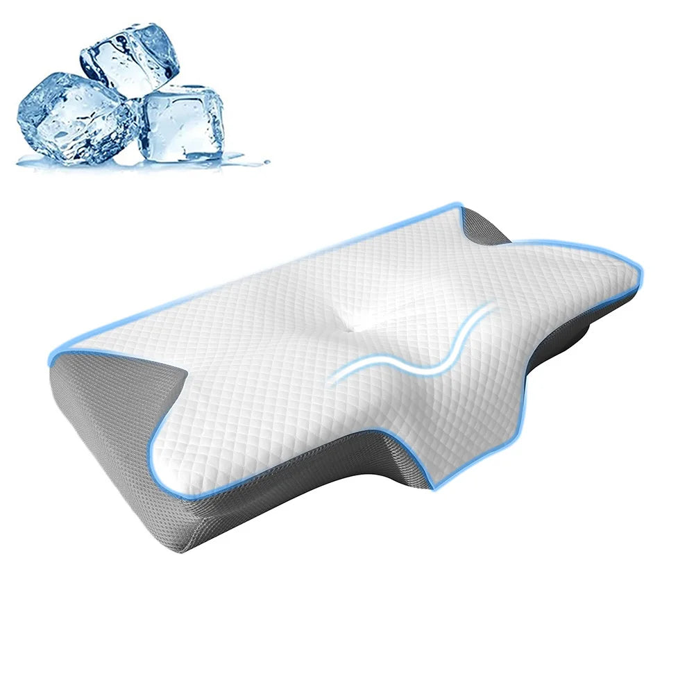 NONECN Memory Foam Cervical Pillow 2 In 1 Ergonomic Neck Support