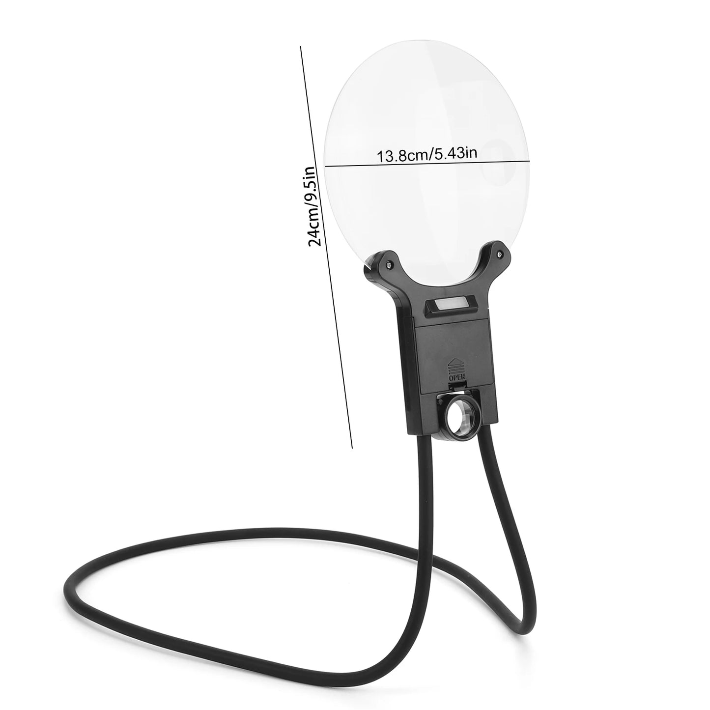 Rechargeable Hands Free Neck Magnifier With LED Light For Reading