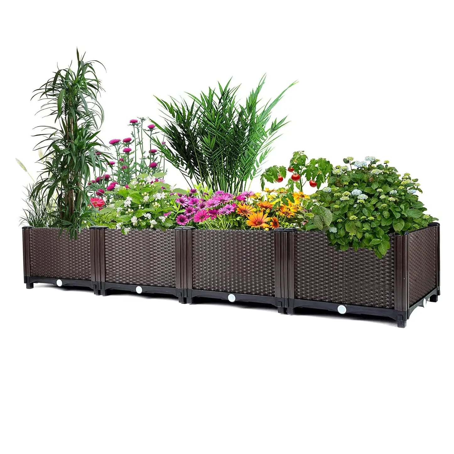 HiMISS Self Watering Raised Garden Bed with Drainage Plug