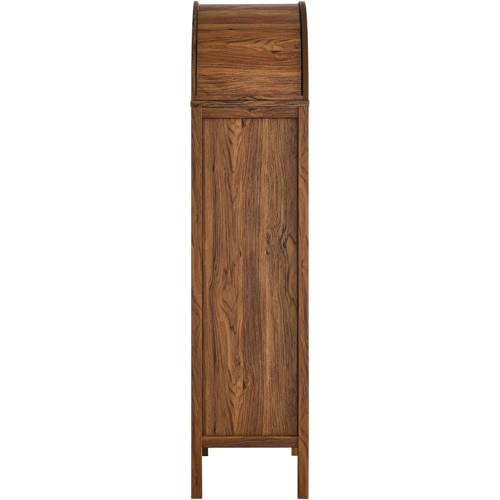 Tessa Tall Arched Storage Display Cabinet For Living Room
