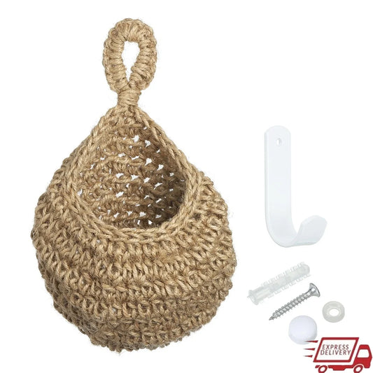 XMSJ Handwoven Wall Hanging Basket Organizer For Kitchen