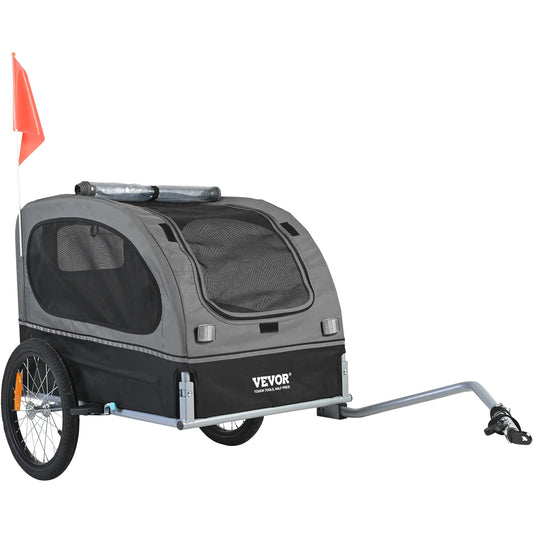 SucceBuy Dog Bike Trailer Carrier With Wheels Reflectors