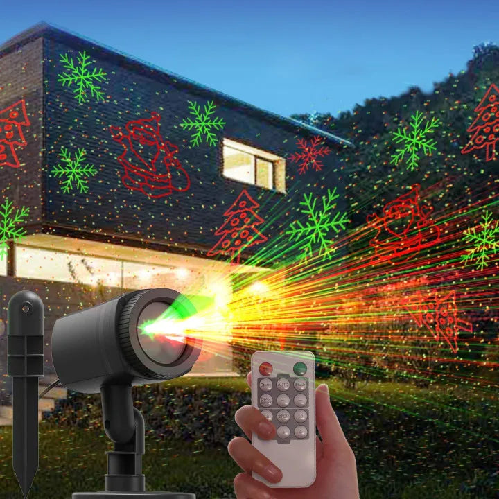 Christmas Outdoor Projector Lights With Remote 12 Decoration Patterns
