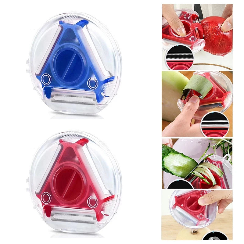 YOCITY 3 In 1 Magic Trio Peeler Set Slicer Shredder Julienne