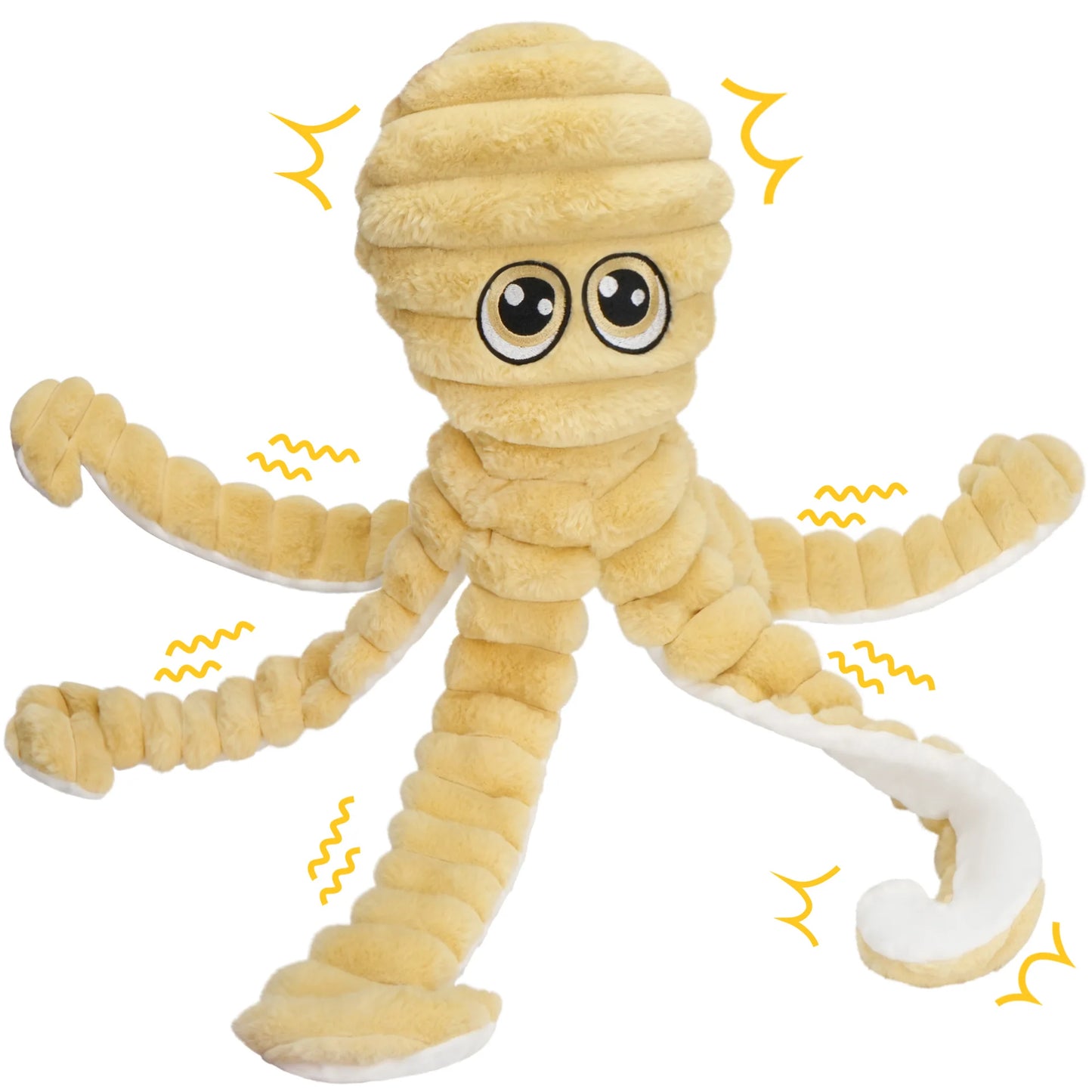 Octopus Design Squeaky Plush Dog Toy For Small Medium Dogs