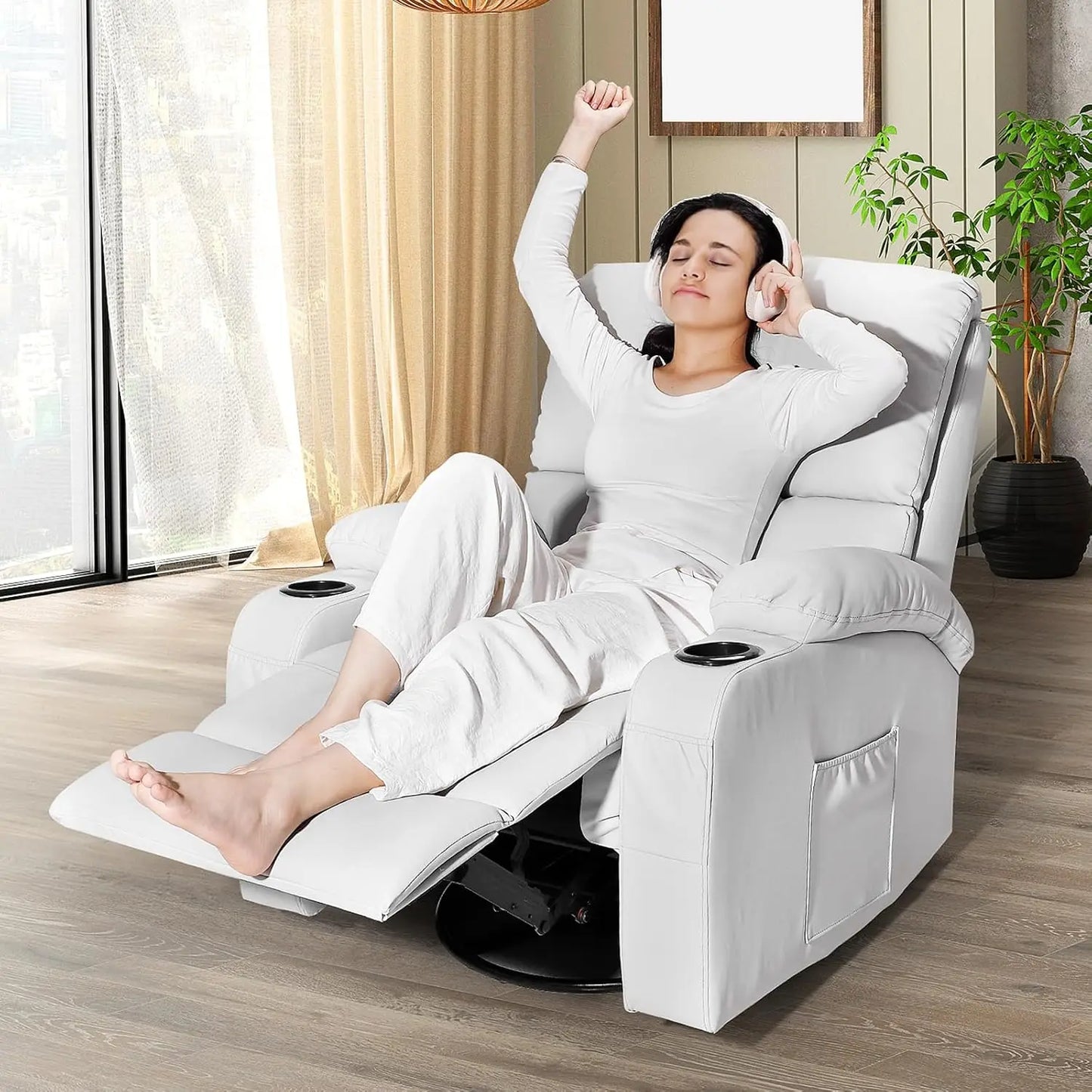 XIAOLANG Rocking Recliner Chair With Massage And Heat