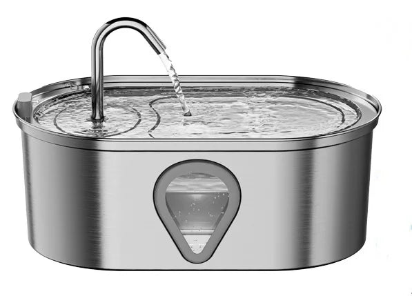 NPET Automatic Stainless Steel Cat Water Fountain With LED Illumination And Filter