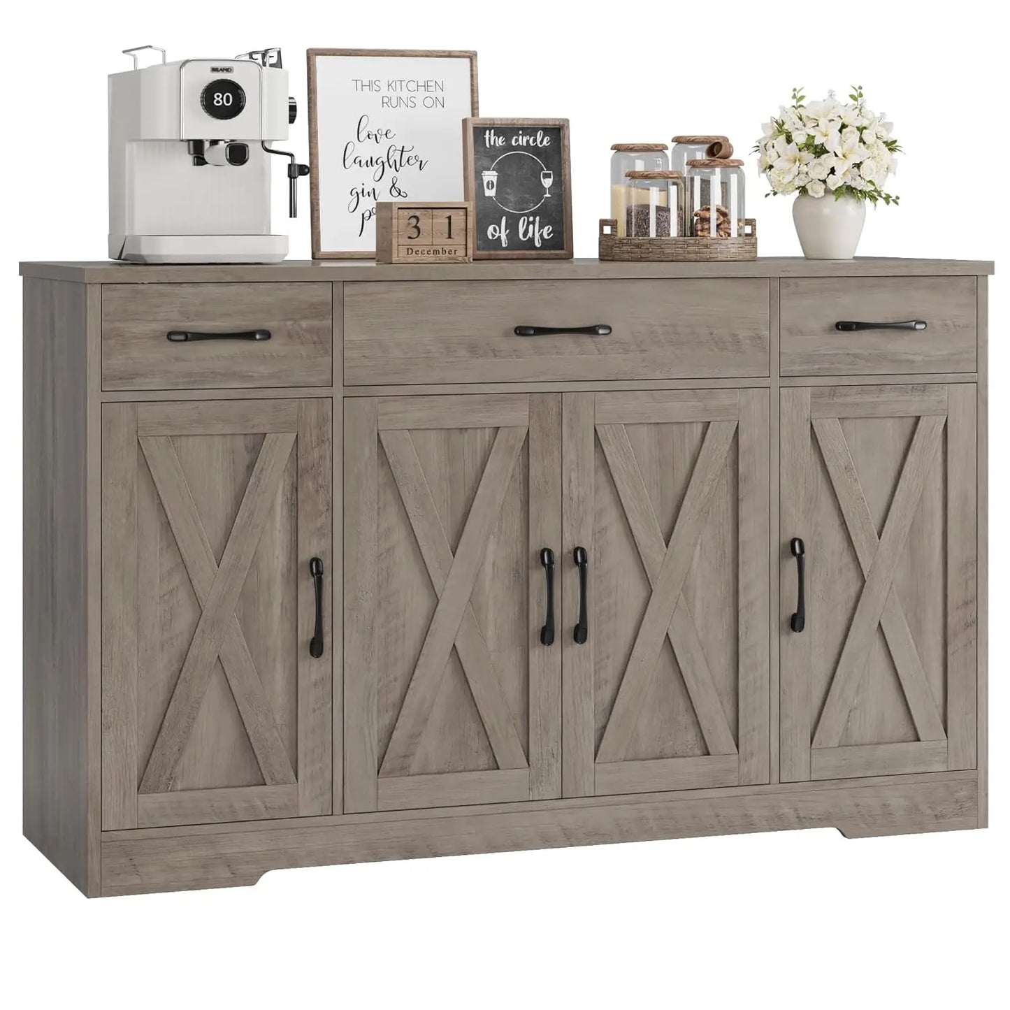 Buffet Cabinet Drawers Sideboard Storage Modern Farmhouse
