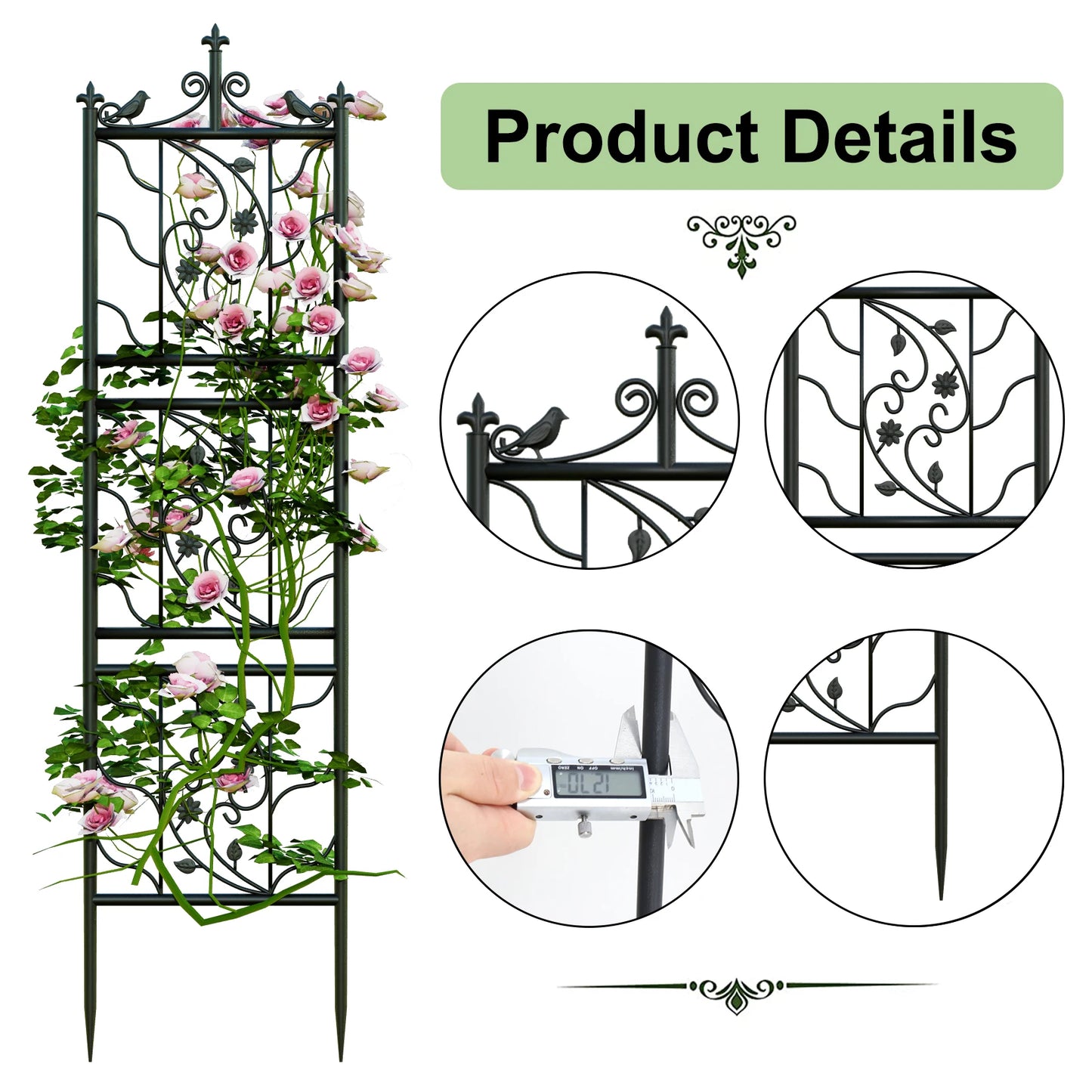 Hign Concerned Metal Garden Trellis 2 Pack Grid Panels