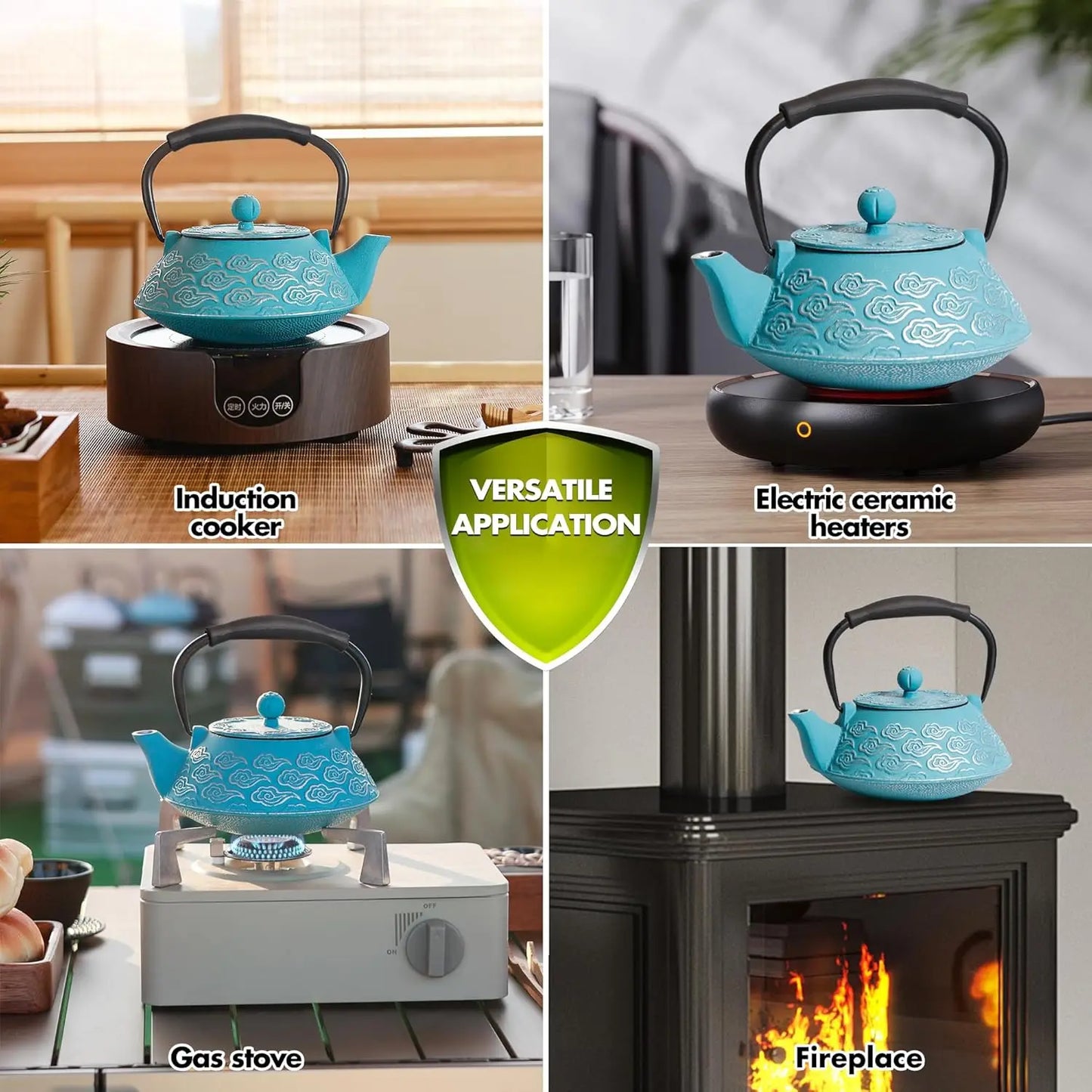 Cast Iron Teapot Infuser Japanese Tea Kettle Stovetop Safe