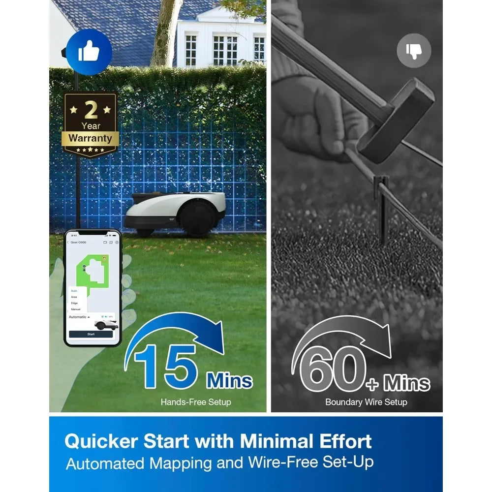 Goat O1000 RTK Robot Lawn Mower Perimeter Wire Free Vision