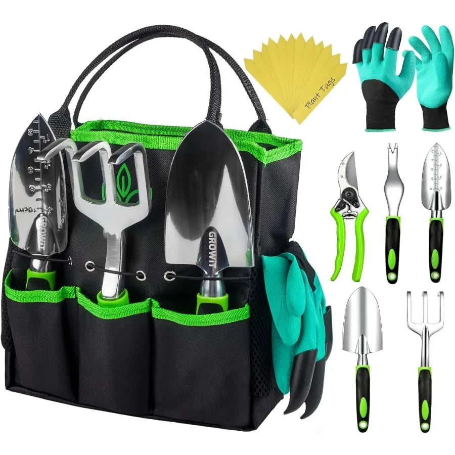 Heavy Duty Garden Tool Set 22 Piece Ergonomic Tools
