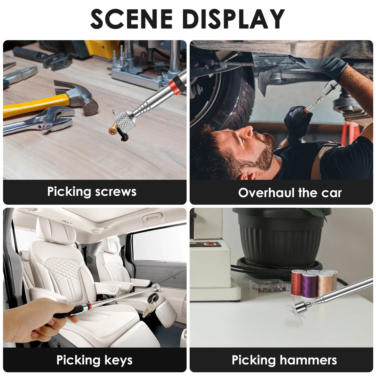 Toorise Telescoping Magnetic Pickup Tool Set 4 Pack