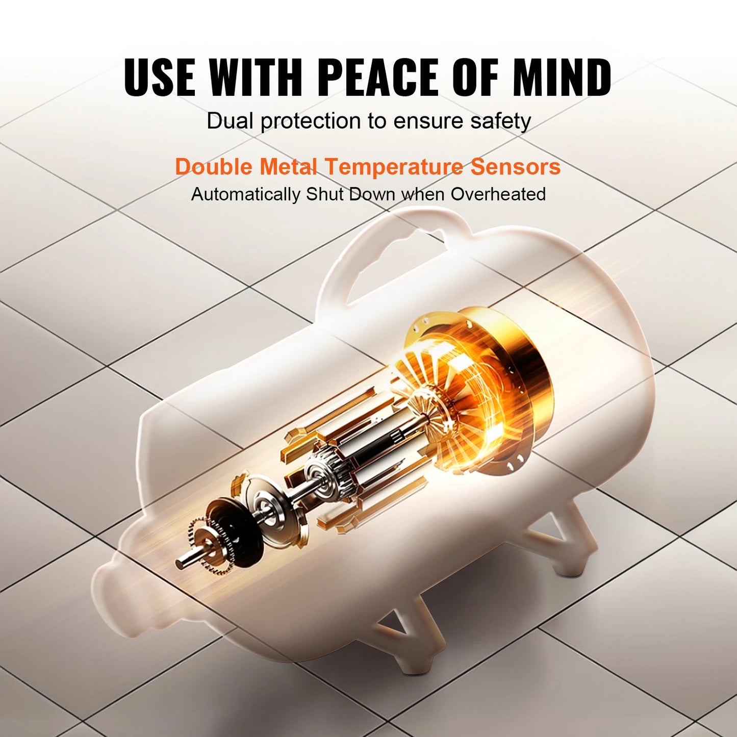 SucceBuy 2000W PetcarePro Dryer Adjustable Speed Temperature Control 4 NozzleAttachments