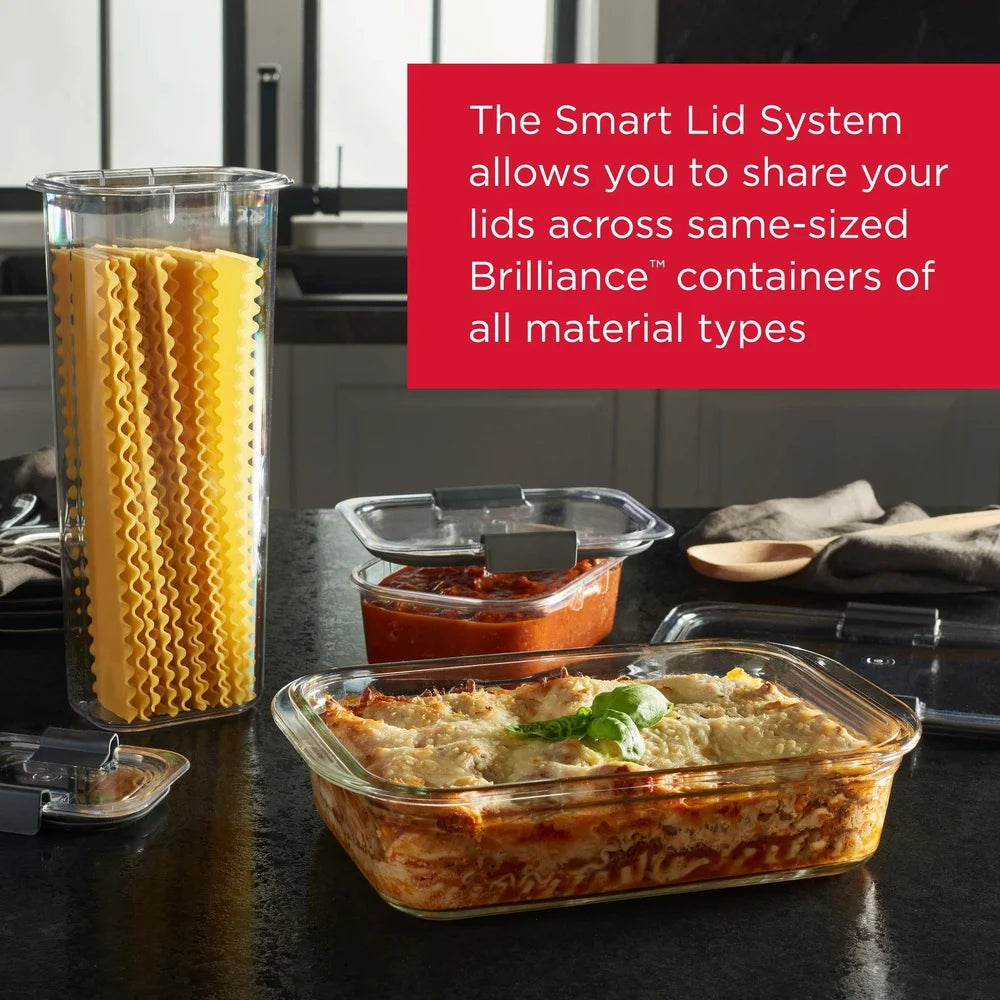Airtight Glass Food Storage Containers Set Of 2 Microwave Safe