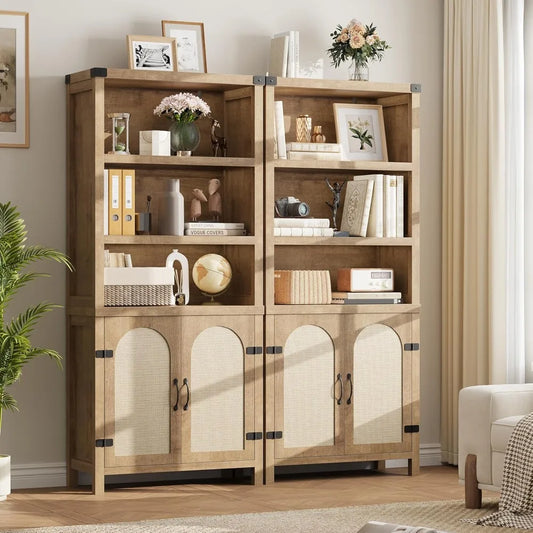 RBXCHignconcerned Tall Bookshelf Storage 5 Tier Cabinet