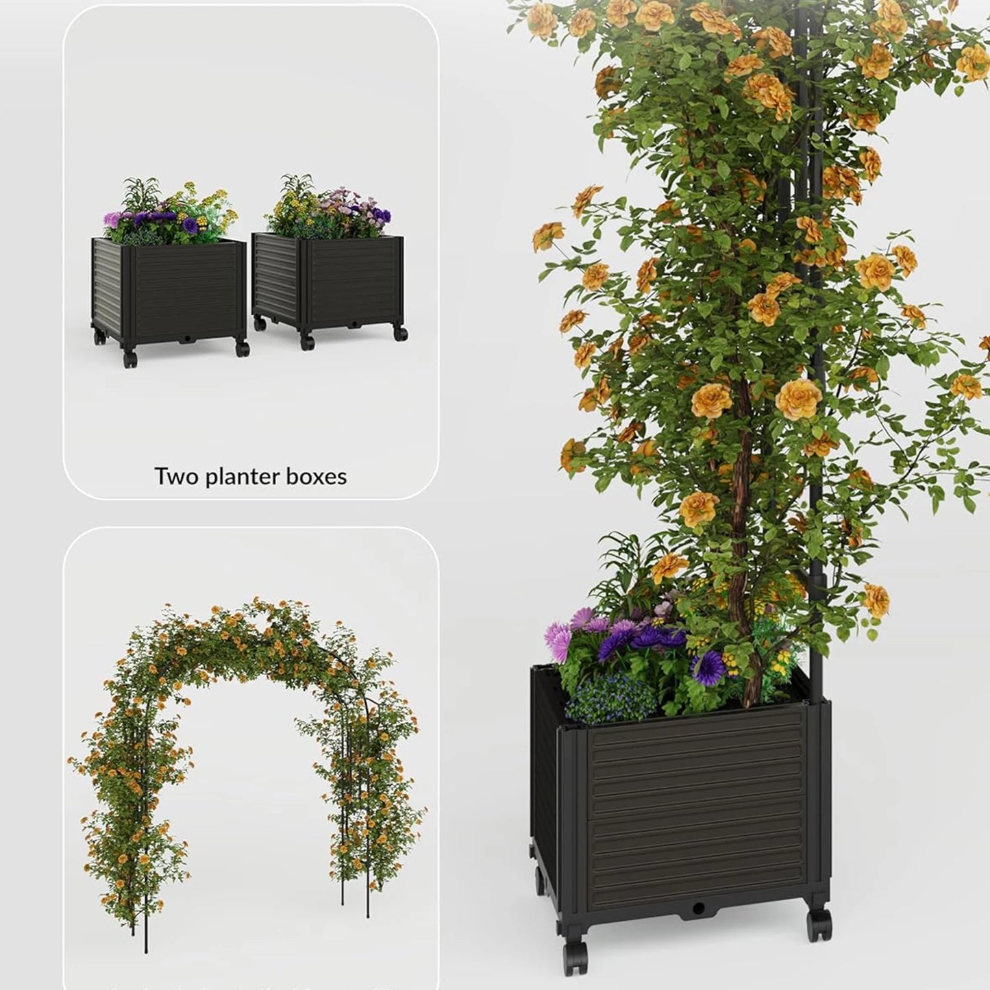 Origin Raised Garden Bed Trellis Arch For Flowers And Vines