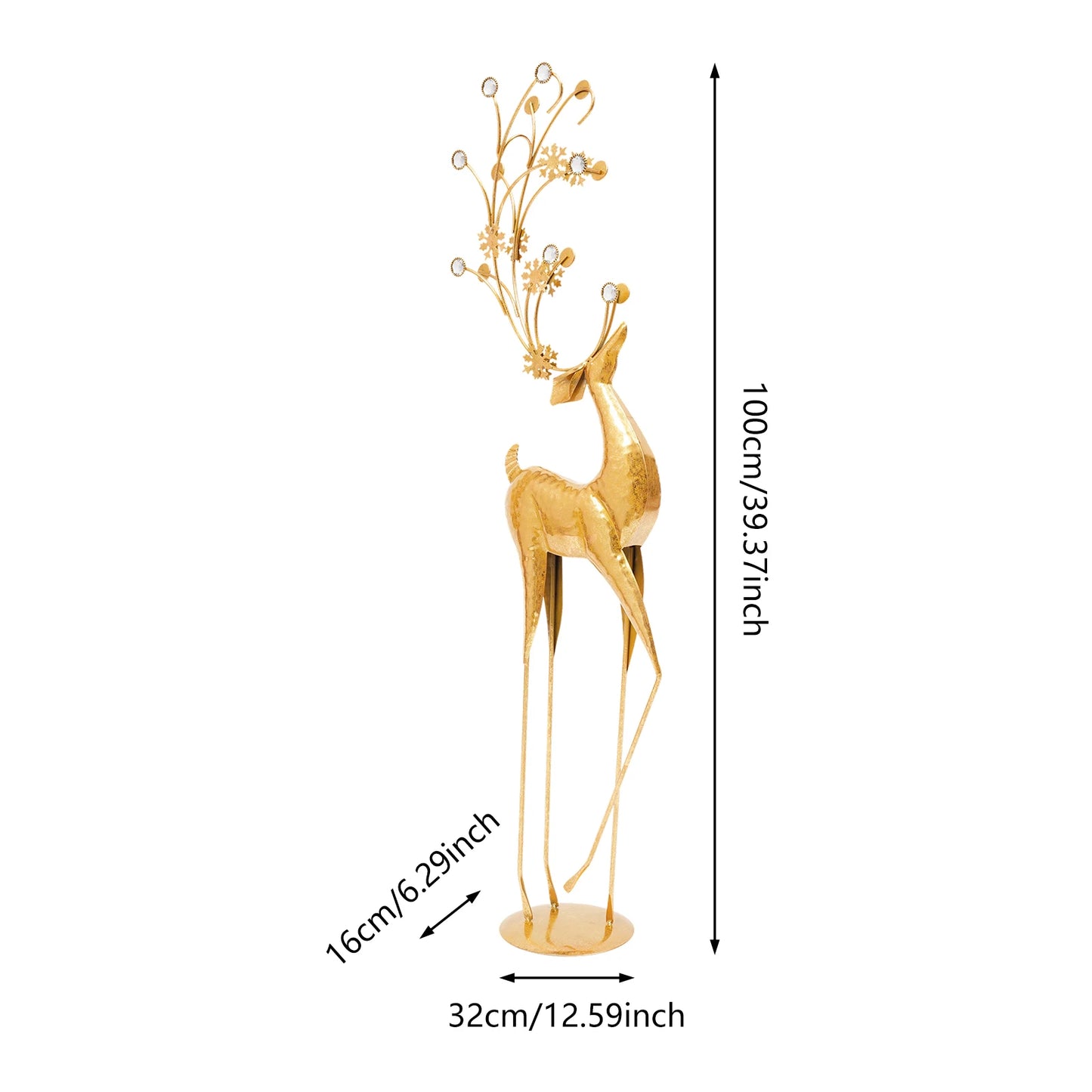 Hign-concerned Deer Statue Decoration Retro Interior Decor Premium Iron PlasticMaterials
