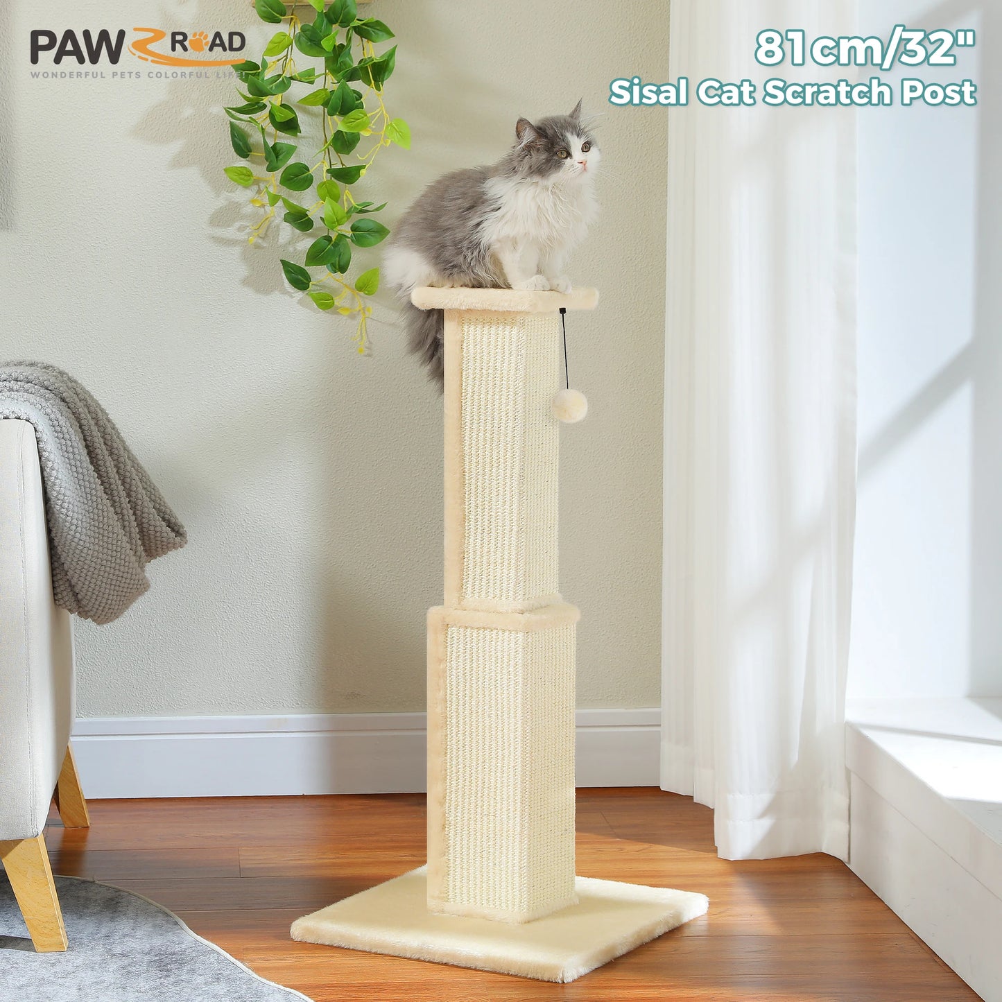 PAWZ Road Ultimate Cat Scratching Post For Indoor Cats Sisal