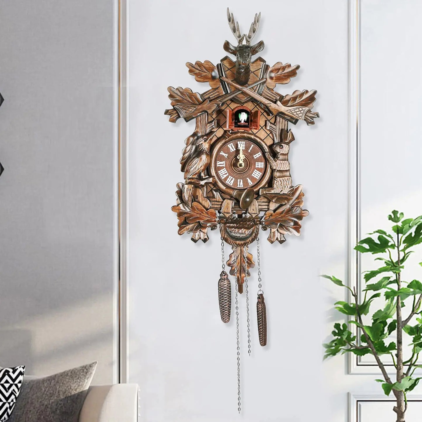 German Black Forest Cuckoo Wall Clock for Living Room