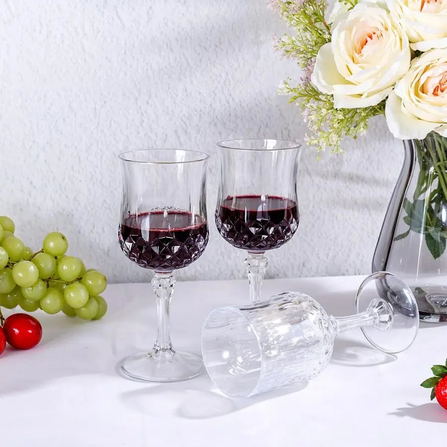 XMSJ Plastic Wine Glasses Set For Parties And Weddings