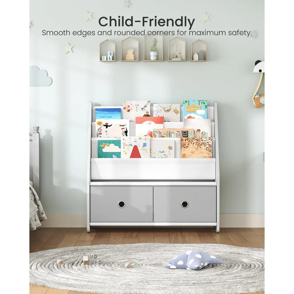 Hign Concerned Bookshelf And Toy Storage 4 Tier Bookcase