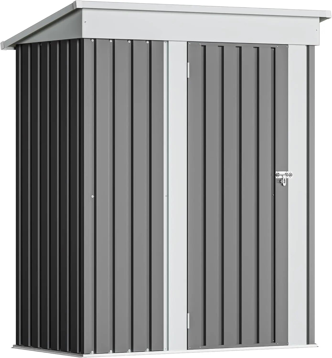 Outdoor Lockable Metal Storage Shed Anti Corrosion Waterproof