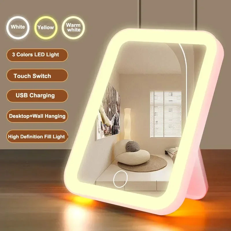 AEHOME LED Makeup Mirror With Light For Desk Dorm Room