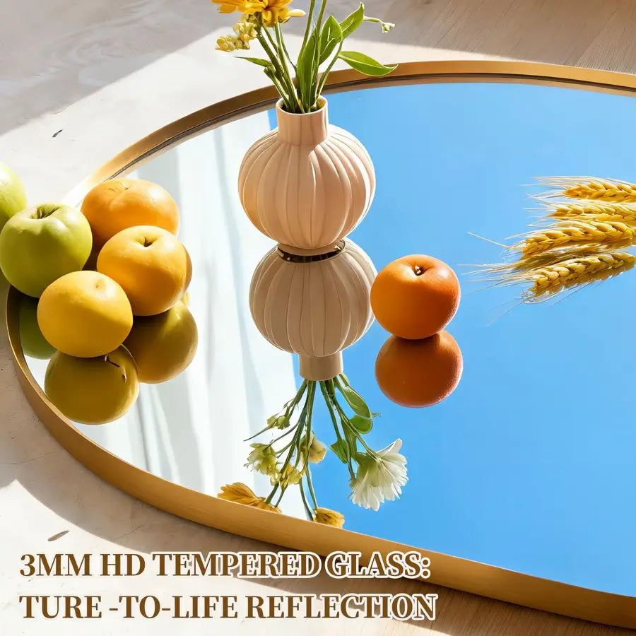 Full Length Mirror With Metal Frame Wall Mounted Dressing Mirror