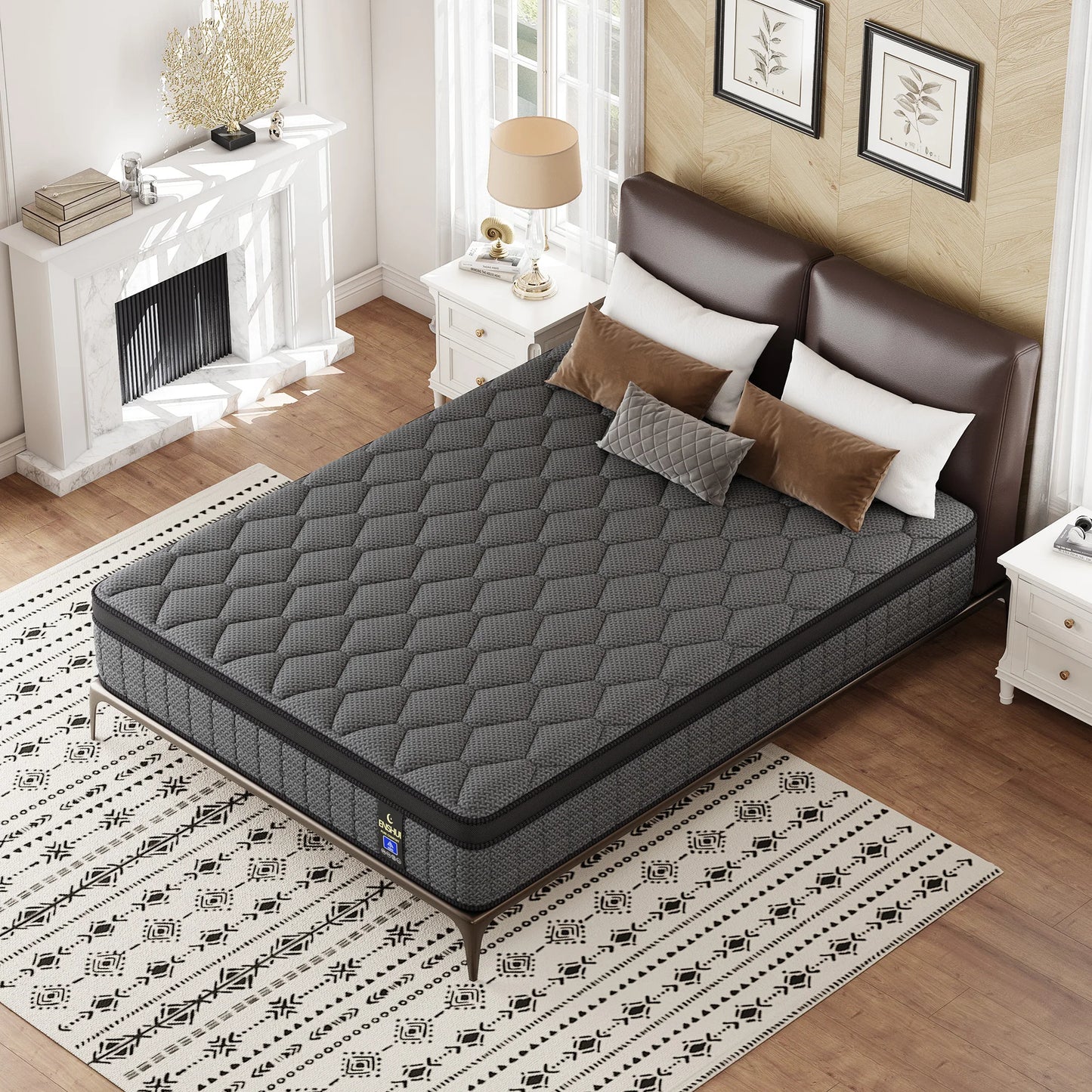 Gel Memory Foam Hybrid Mattress With Pocket Springs For Pain Relief
