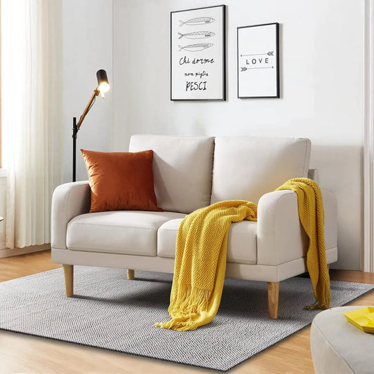 HUANZHUANG Compact Loveseat For Small Spaces Modern Sofa