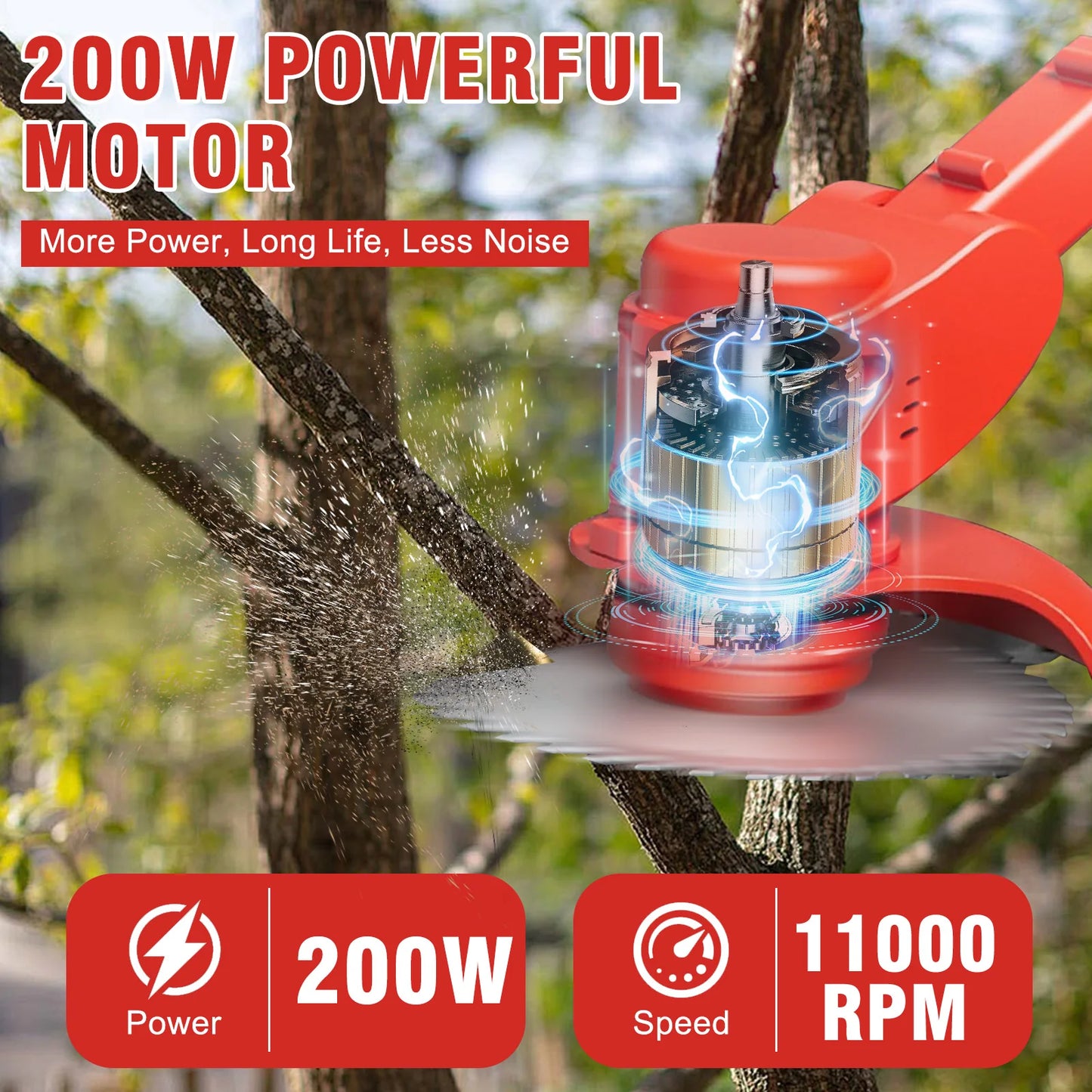 3 In 1 Cordless Grass Trimmer Lawn Mower Edger 21V