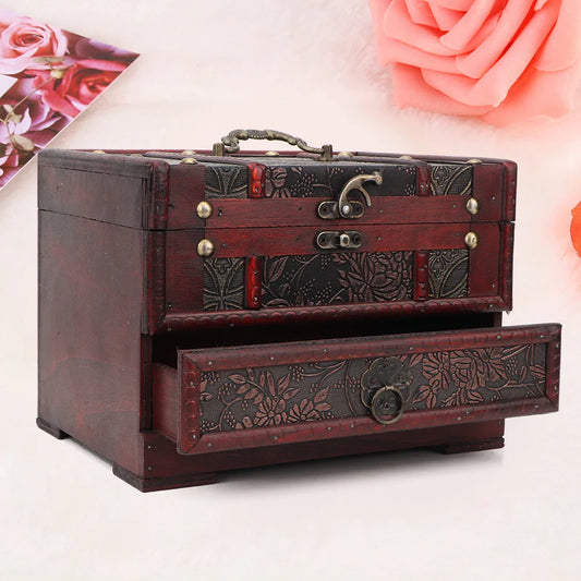 Hign-Concerned Jewelry Organizer Wood Case With Mirror