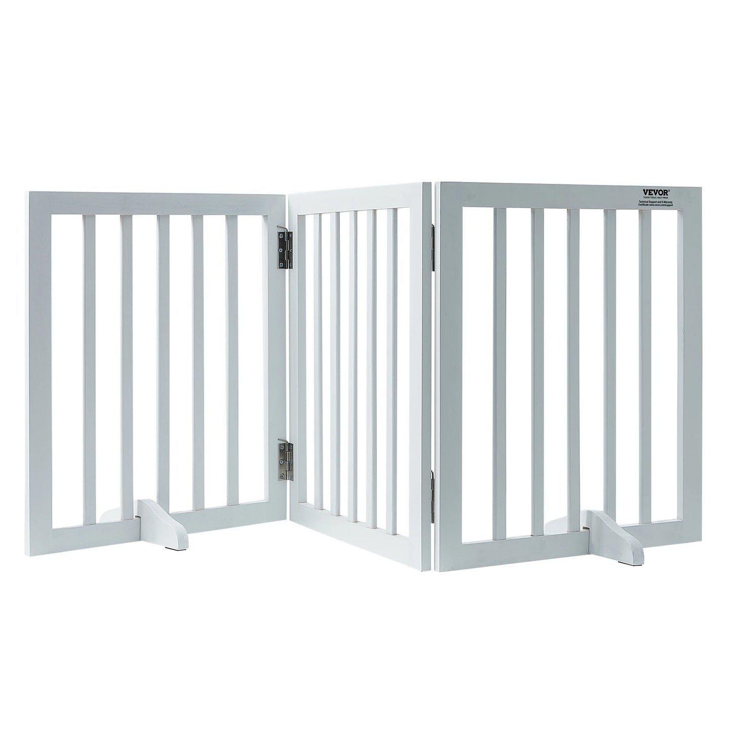 Free Standing Dog Gate 3 Panels Foldable Narrow Passage Expandable Barrier